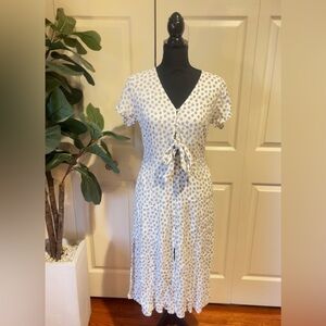 Abercrombie tie front midi dress small